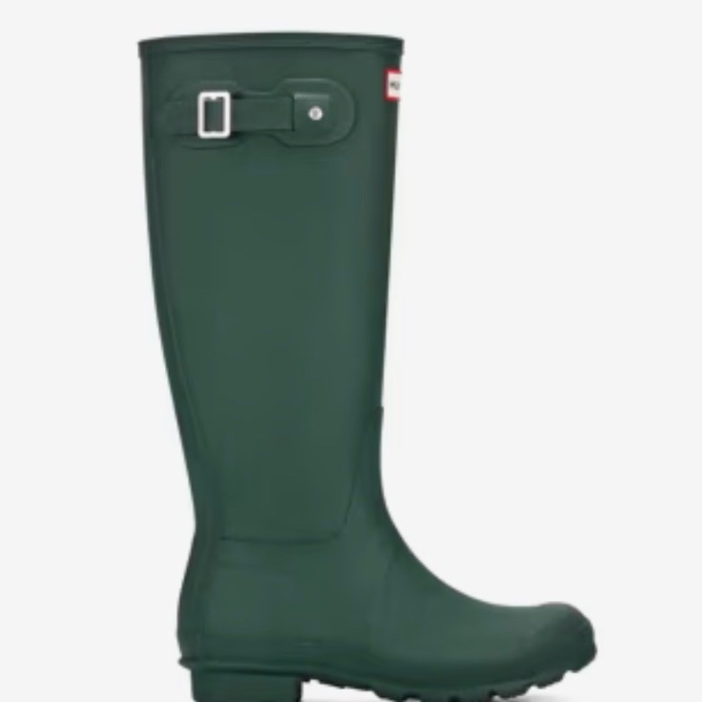 Hunter Tall Rubber Boots in Dark Green - Picture 2 of 8
